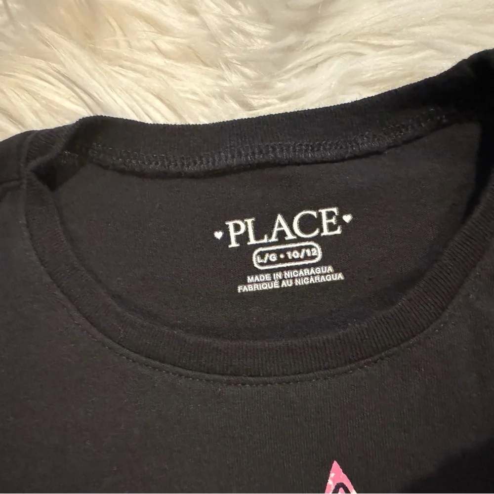 The Children’s Place Girls‎ Rainbow Star Graphic Tee Black Size 10/12